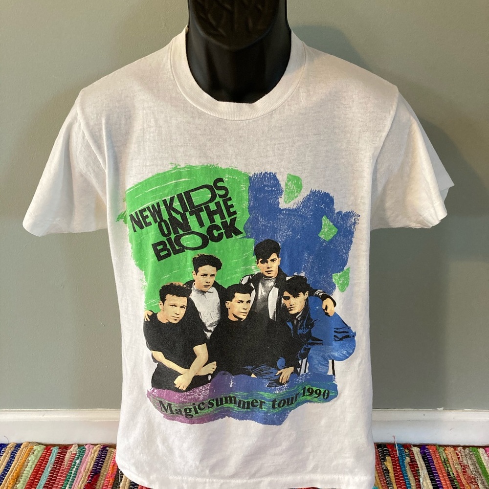 1990 New Kids on the Block Magic Summer Tour Shirt Vintage Screen Stars Medium